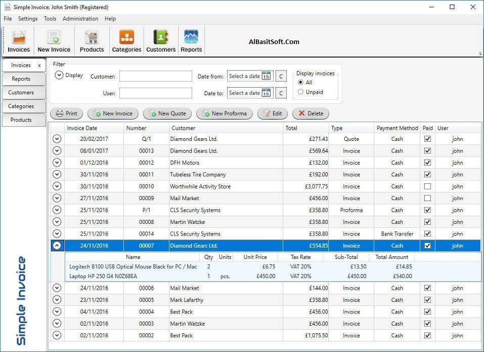 SimpleSoft Simple Invoice 3.17.10 With Crack Free Download(AlBasitSoft.Com)