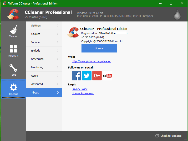 CCleaner Professional Business Technician 5.57.7182 Crack Free Download(AlBasitSoft.Com)